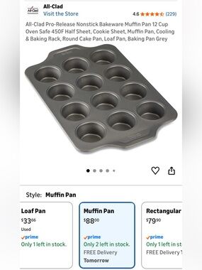 All-Clad pro release nonstick bakeware muffin pan